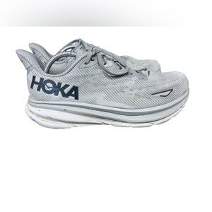 Hoka Mens Clifton 9 Running Shoes Gray Size 11.5 2E